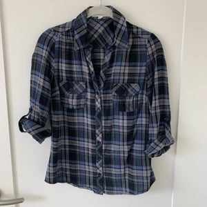 Blue, black and gray flannel by Forever 21